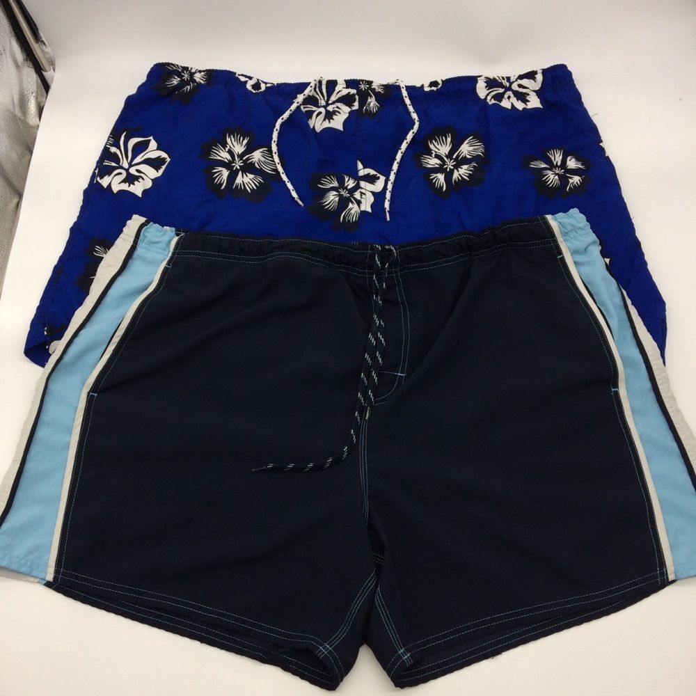 Roundtree & Yorke 2 Pairs of Board Shorts w/Net Liners & Hidden Pockets Size 1X